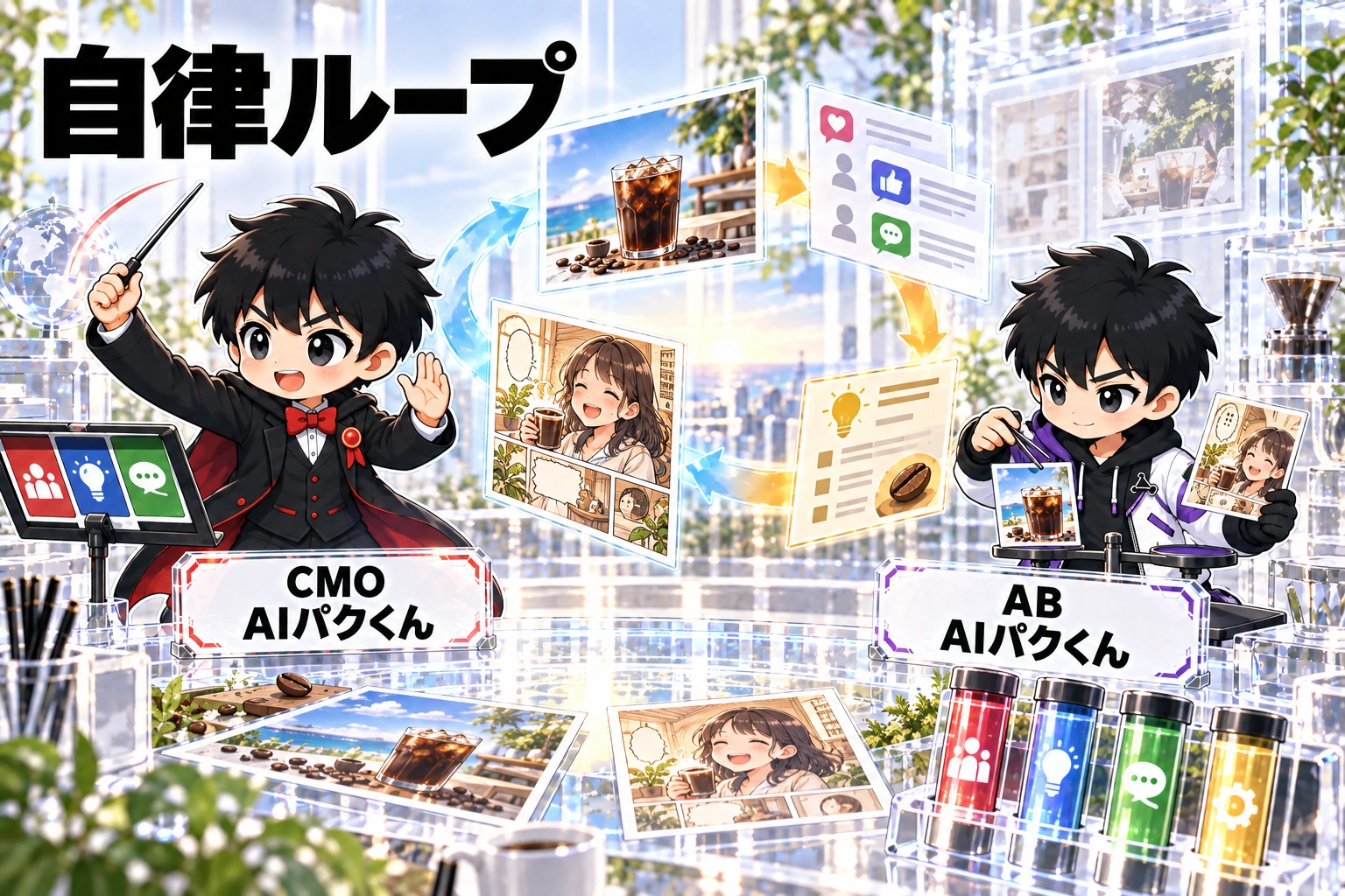 CMO AIパクくんとAB AIパクくん
